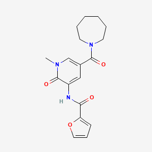 N-(5-(azepane-1-carbonyl)-1-methyl-2-oxo-1,2-dihydropyridin-3-yl)furan-2-carboxamide