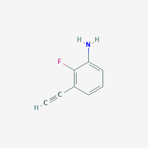 molecular formula C8H6FN B2844486 3-乙炔基-2-氟苯胺 CAS No. 870606-34-1