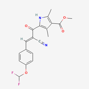 (E)-methyl 5-(2-cyano-3-(4-(difluoromethoxy)phenyl)acryloyl)-2,4-dimethyl-1H-pyrrole-3-carboxylate
