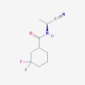 molecular formula C10H14F2N2O B2844513 N-[(1S)-1-cyanoethyl]-3,3-difluorocyclohexane-1-carboxamide CAS No. 2093486-83-8