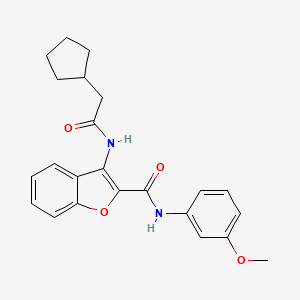 molecular formula C23H24N2O4 B2844514 3-(2-cyclopentylacetamido)-N-(3-methoxyphenyl)benzofuran-2-carboxamide CAS No. 862830-80-6