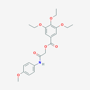 molecular formula C22H27NO7 B284453 2-(4-Methoxyanilino)-2-oxoethyl 3,4,5-triethoxybenzoate 