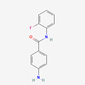 molecular formula C13H11FN2O B2844536 4-Amino-N-(2-fluorophenyl)benzamide CAS No. 954269-99-9