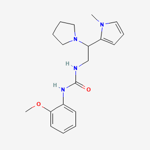 molecular formula C19H26N4O2 B2844547 1-(2-methoxyphenyl)-3-(2-(1-methyl-1H-pyrrol-2-yl)-2-(pyrrolidin-1-yl)ethyl)urea CAS No. 1206985-54-7