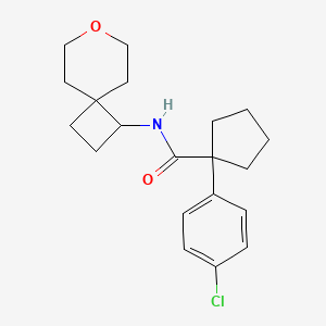 B2844549 1-(4-chlorophenyl)-N-(7-oxaspiro[3.5]nonan-1-yl)cyclopentanecarboxamide CAS No. 2176201-07-1
