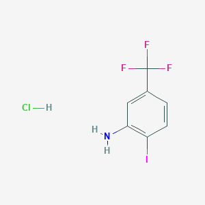 molecular formula C7H6ClF3IN B2844551 2-Iodo-5-(trifluoromethyl)aniline hydrochloride CAS No. 2172543-70-1