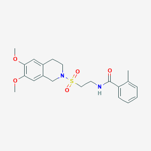 N-(2-((6,7-dimethoxy-3,4-dihydroisoquinolin-2(1H)-yl)sulfonyl)ethyl)-2-methylbenzamide