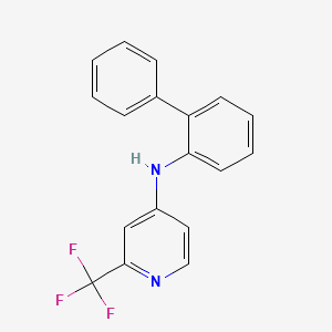 molecular formula C18H13F3N2 B2844561 N-[1,1'-biphenyl]-2-yl-2-(trifluoromethyl)-4-pyridinamine CAS No. 478068-07-4