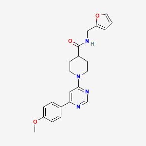 N-(furan-2-ylmethyl)-1-(6-(4-methoxyphenyl)pyrimidin-4-yl)piperidine-4-carboxamide