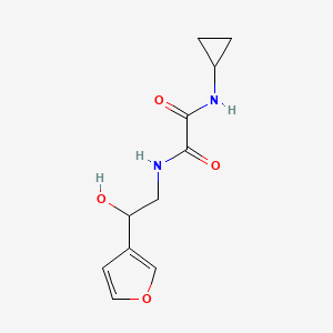 molecular formula C11H14N2O4 B2844564 N1-cyclopropyl-N2-(2-(furan-3-yl)-2-hydroxyethyl)oxalamide CAS No. 1396809-92-9