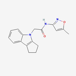 molecular formula C17H17N3O2 B2844565 2-(2,3-dihydrocyclopenta[b]indol-4(1H)-yl)-N-(5-methylisoxazol-3-yl)acetamide CAS No. 1203057-27-5