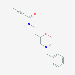 molecular formula C17H22N2O2 B2844566 N-[2-(4-Benzylmorpholin-2-yl)ethyl]but-2-ynamide CAS No. 2411220-37-4
