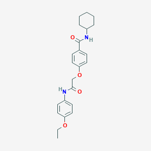 molecular formula C23H28N2O4 B284458 N-cyclohexyl-4-[2-(4-ethoxyanilino)-2-oxoethoxy]benzamide 