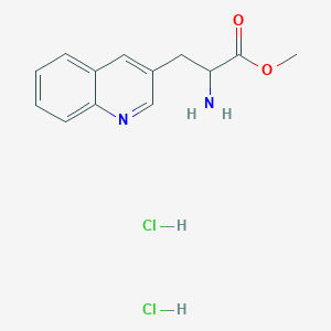 molecular formula C13H16Cl2N2O2 B2844580 Methyl 2-amino-3-quinolin-3-ylpropanoate;dihydrochloride CAS No. 2248258-64-0