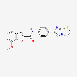 N-(4-(2,3-dihydroimidazo[2,1-b]thiazol-6-yl)phenyl)-7-methoxybenzofuran-2-carboxamide
