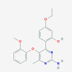 2-(2-Amino-5-(2-methoxyphenoxy)-6-methylpyrimidin-4-yl)-5-ethoxyphenol