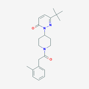 6-Tert-butyl-2-[1-[2-(2-methylphenyl)acetyl]piperidin-4-yl]pyridazin-3-one