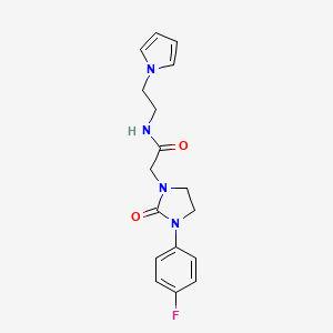 N-(2-(1H-pyrrol-1-yl)ethyl)-2-(3-(4-fluorophenyl)-2-oxoimidazolidin-1-yl)acetamide