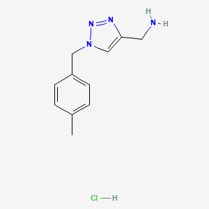 B2844617 [1-[(4-Methylphenyl)methyl]triazol-4-yl]methanamine;hydrochloride CAS No. 2379985-66-5