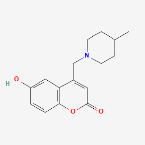 6-Hydroxy-4-[(4-methylpiperidin-1-yl)methyl]chromen-2-one