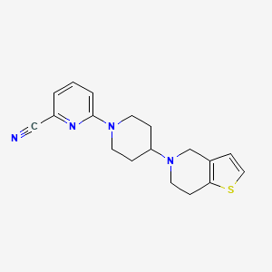 6-[4-(6,7-Dihydro-4H-thieno[3,2-c]pyridin-5-yl)piperidin-1-yl]pyridine-2-carbonitrile