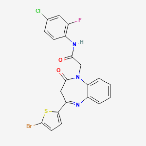 2-[4-(5-bromo-2-thienyl)-2-oxo-2,3-dihydro-1H-1,5-benzodiazepin-1-yl]-N-(4-chloro-2-fluorophenyl)acetamide