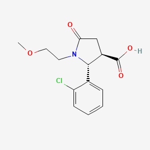 (2R,3R)-2-(2-chlorophenyl)-1-(2-methoxyethyl)-5-oxopyrrolidine-3-carboxylic acid