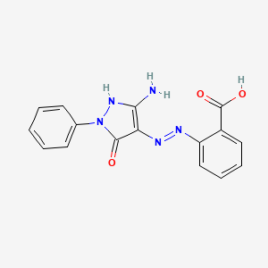 (Z)-2-(2-(3-amino-5-oxo-1-phenyl-1H-pyrazol-4(5H)-ylidene)hydrazinyl)benzoic acid