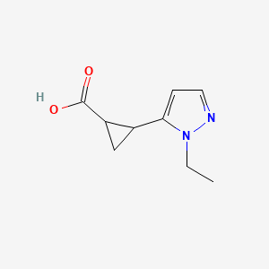 2-(1-ethyl-1H-pyrazol-5-yl)cyclopropane-1-carboxylic acid