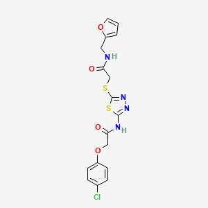 2-(4-chlorophenoxy)-N-(5-((2-((furan-2-ylmethyl)amino)-2-oxoethyl)thio)-1,3,4-thiadiazol-2-yl)acetamide