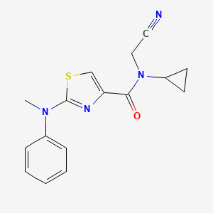 N-(Cyanomethyl)-N-cyclopropyl-2-(N-methylanilino)-1,3-thiazole-4-carboxamide