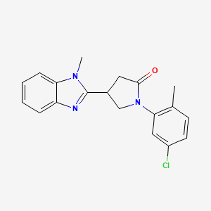 1-(5-chloro-2-methylphenyl)-4-(1-methyl-1H-benzimidazol-2-yl)pyrrolidin-2-one