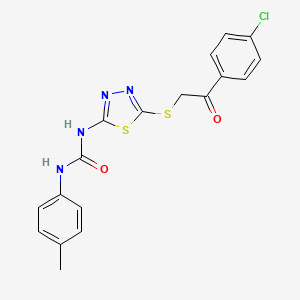 1-(5-((2-(4-Chlorophenyl)-2-oxoethyl)thio)-1,3,4-thiadiazol-2-yl)-3-(p-tolyl)urea