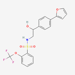 2-[4-(furan-2-yl)phenyl]-2-hydroxy-S-[2-(trifluoromethoxy)phenyl]ethane-1-sulfonamido