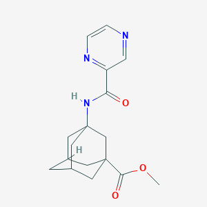 molecular formula C17H21N3O3 B2844689 Methyl 3-(pyrazine-2-amido)adamantane-1-carboxylate CAS No. 1206994-87-7