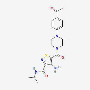 5-{[4-(4-acetylphenyl)piperazin-1-yl]carbonyl}-4-amino-N-isopropylisothiazole-3-carboxamide