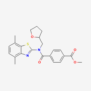 Methyl 4-((4,7-dimethylbenzo[d]thiazol-2-yl)((tetrahydrofuran-2-yl)methyl)carbamoyl)benzoate