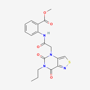 methyl 2-(2-(5,7-dioxo-6-propyl-6,7-dihydroisothiazolo[4,3-d]pyrimidin-4(5H)-yl)acetamido)benzoate