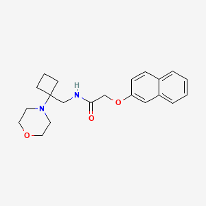 N-[(1-Morpholin-4-ylcyclobutyl)methyl]-2-naphthalen-2-yloxyacetamide