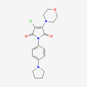 3-Chloro-4-morpholin-4-yl-1-(4-pyrrolidin-1-ylphenyl)pyrrole-2,5-dione