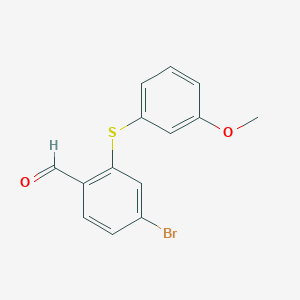 4-Bromo-2-[(3-methoxyphenyl)sulfanyl]benzaldehyde