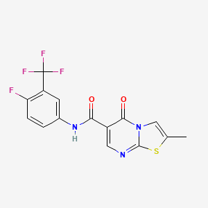 N-(4-fluoro-3-(trifluoromethyl)phenyl)-2-methyl-5-oxo-5H-thiazolo[3,2-a]pyrimidine-6-carboxamide