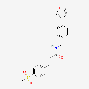 N-(4-(furan-3-yl)benzyl)-3-(4-(methylsulfonyl)phenyl)propanamide
