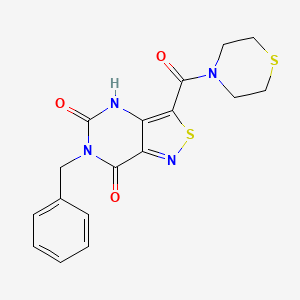 6-benzyl-3-(thiomorpholine-4-carbonyl)isothiazolo[4,3-d]pyrimidine-5,7(4H,6H)-dione