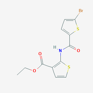 molecular formula C12H10BrNO3S2 B2844717 Ethyl 2-(5-bromothiophene-2-carboxamido)thiophene-3-carboxylate CAS No. 896680-45-8