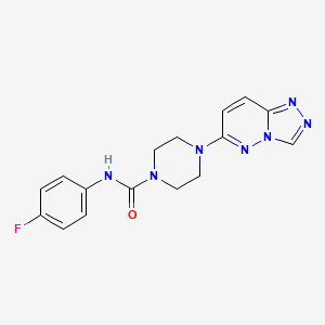 4-([1,2,4]triazolo[4,3-b]pyridazin-6-yl)-N-(4-fluorophenyl)piperazine-1-carboxamide