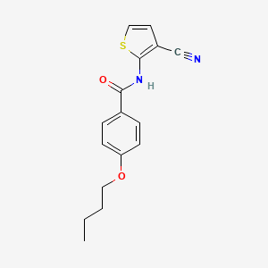 molecular formula C16H16N2O2S B2844746 4-butoxy-N-(3-cyanothiophen-2-yl)benzamide CAS No. 865545-79-5