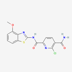 6-chloro-N2-(4-methoxy-1,3-benzothiazol-2-yl)pyridine-2,5-dicarboxamide