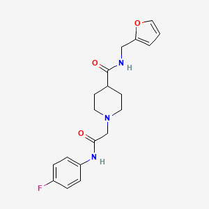 molecular formula C19H22FN3O3 B2844755 1-(2-((4-fluorophenyl)amino)-2-oxoethyl)-N-(furan-2-ylmethyl)piperidine-4-carboxamide CAS No. 942006-04-4