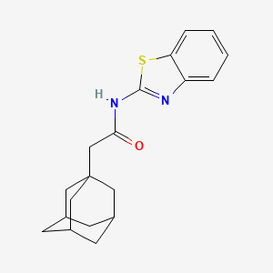 molecular formula C19H22N2OS B2844761 2-(1-adamantyl)-N-(1,3-benzothiazol-2-yl)acetamide CAS No. 35871-29-5